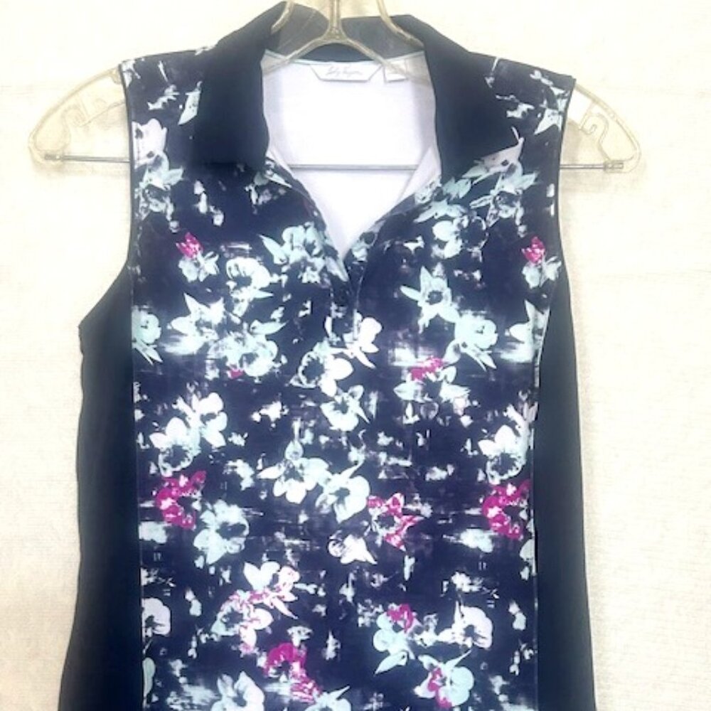 Women's Lady Hagen Sleeveless Floral Golf Shirt - Excellent Used Cond Size XS